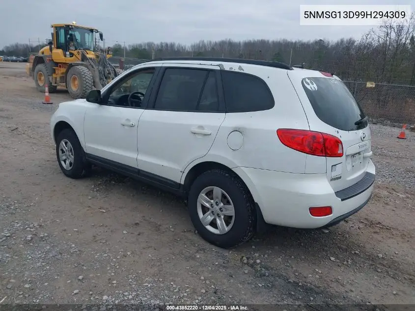 5NMSG13D99H294309 2009 Hyundai Santa Fe Gls