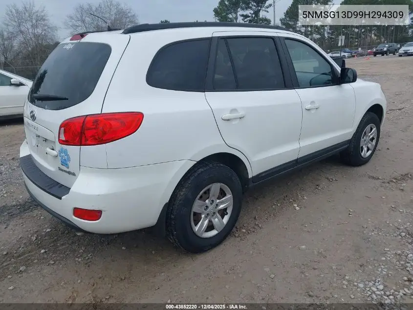 5NMSG13D99H294309 2009 Hyundai Santa Fe Gls