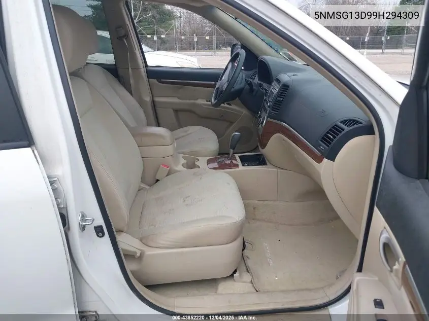 5NMSG13D99H294309 2009 Hyundai Santa Fe Gls