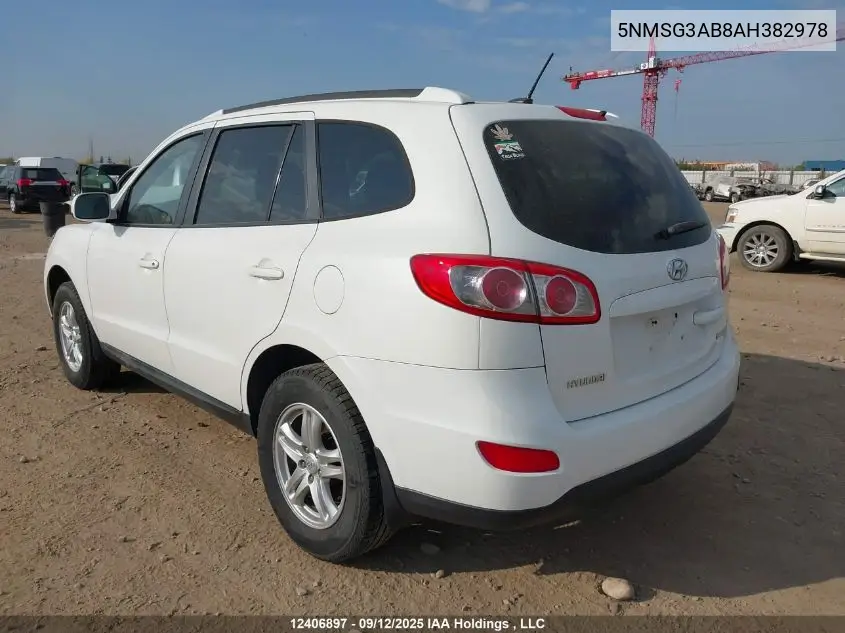 5NMSG3AB8AH382978 2010 Hyundai Santa Fe Gls