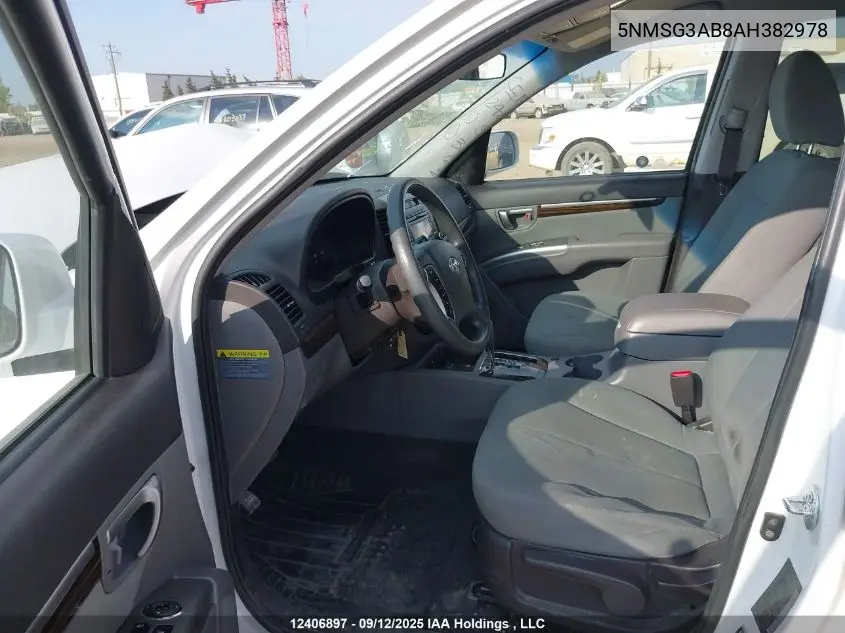 5NMSG3AB8AH382978 2010 Hyundai Santa Fe Gls