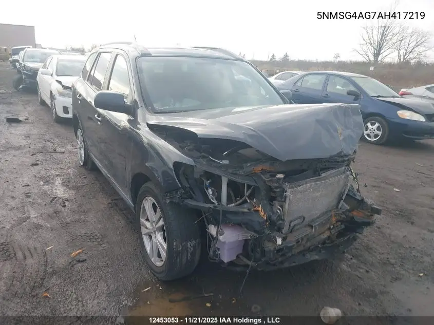 5NMSG4AG7AH417219 2010 Hyundai Santa Fe Gl 3.5 Sport