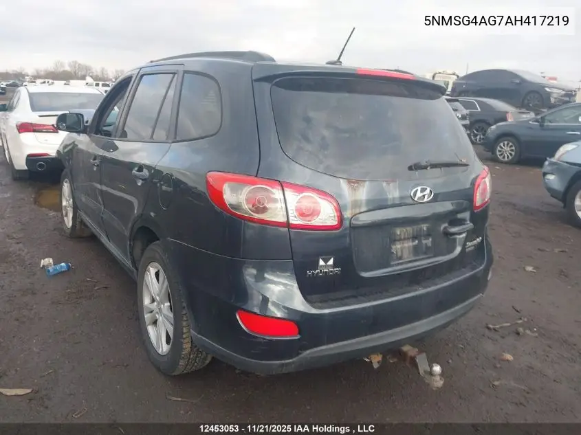 5NMSG4AG7AH417219 2010 Hyundai Santa Fe Gl 3.5 Sport