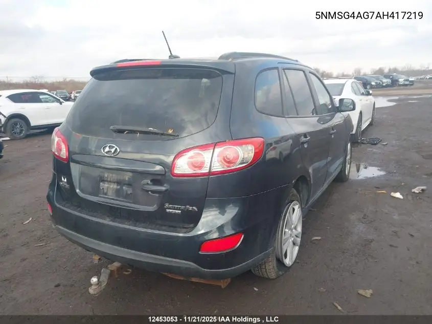 5NMSG4AG7AH417219 2010 Hyundai Santa Fe Gl 3.5 Sport