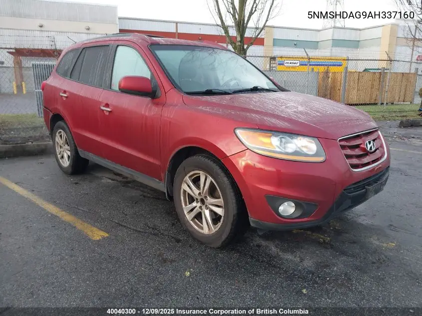 5NMSHDAG9AH337160 2010 Hyundai Santa Fe Se