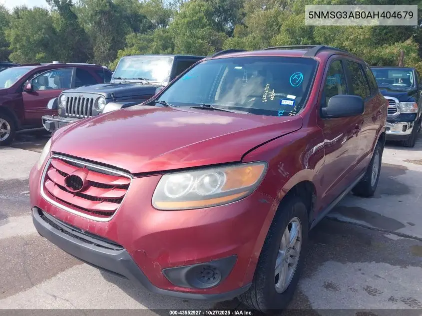 5NMSG3AB0AH404679 2010 Hyundai Santa Fe Gls