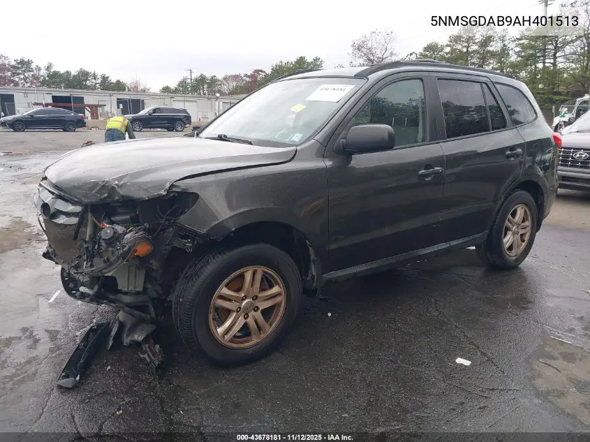 5NMSGDAB9AH401513 2010 Hyundai Santa Fe Gls