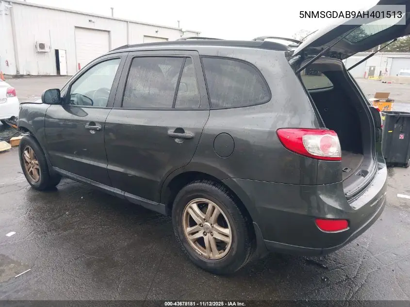 5NMSGDAB9AH401513 2010 Hyundai Santa Fe Gls