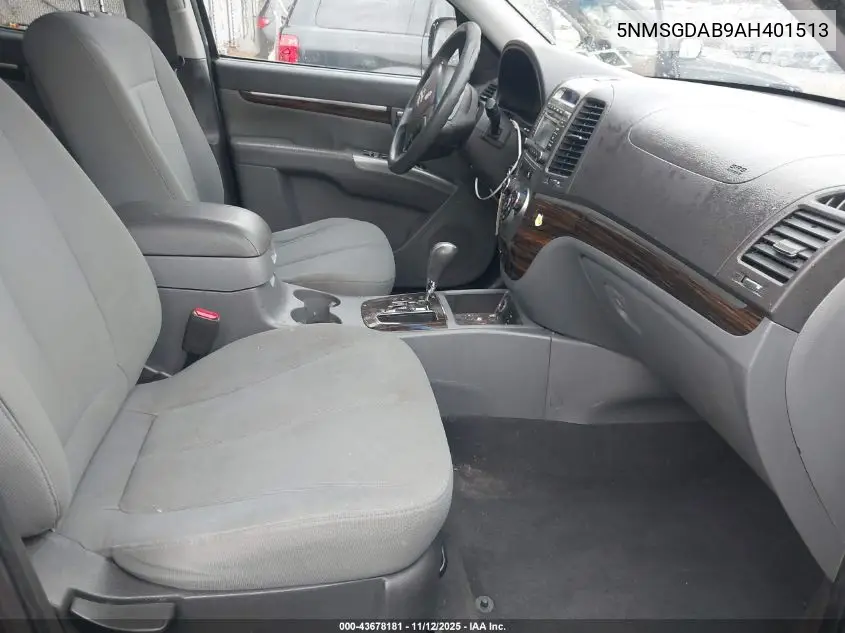 5NMSGDAB9AH401513 2010 Hyundai Santa Fe Gls