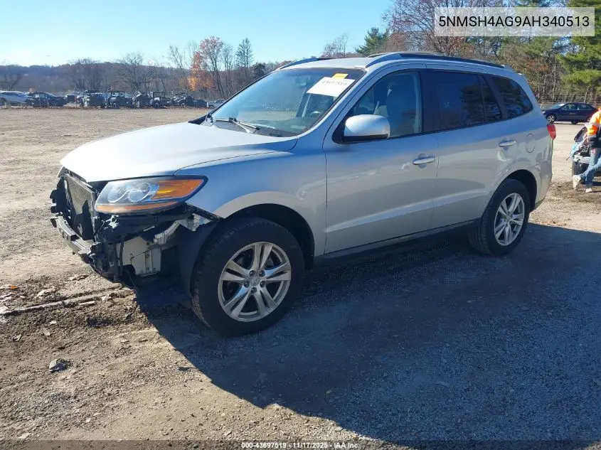5NMSH4AG9AH340513 2010 Hyundai Santa Fe Se