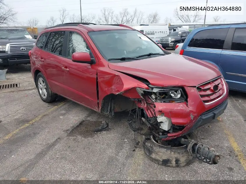 5NMSH4AG2AH364880 2010 Hyundai Santa Fe Se