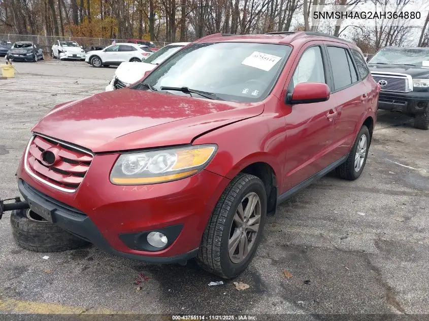 5NMSH4AG2AH364880 2010 Hyundai Santa Fe Se