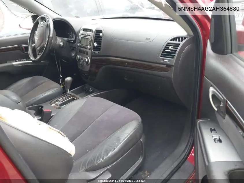 5NMSH4AG2AH364880 2010 Hyundai Santa Fe Se