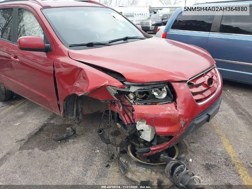 5NMSH4AG2AH364880 2010 Hyundai Santa Fe Se