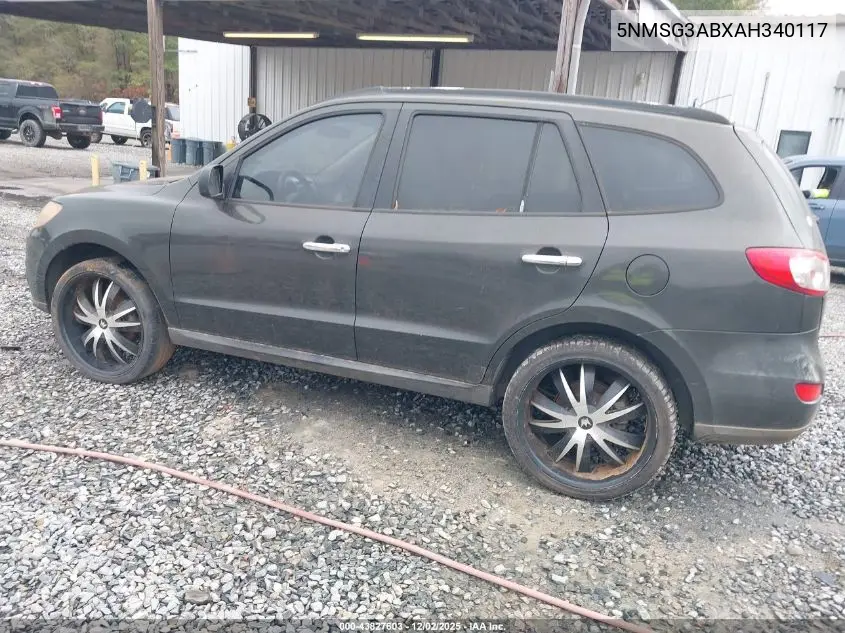 5NMSG3ABXAH340117 2010 Hyundai Santa Fe Gls