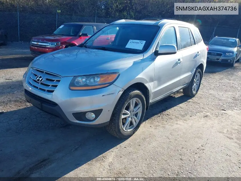 5NMSKDAGXAH374736 2010 Hyundai Santa Fe Limited V6