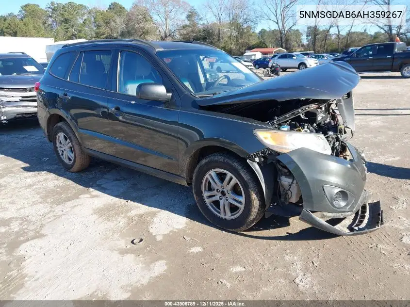 5NMSGDAB6AH359267 2010 Hyundai Santa Fe Gls