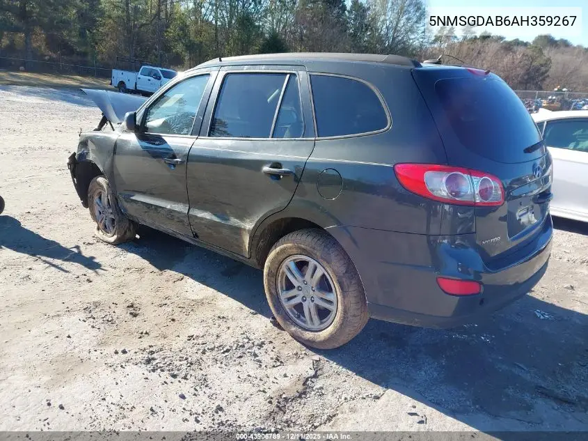 5NMSGDAB6AH359267 2010 Hyundai Santa Fe Gls
