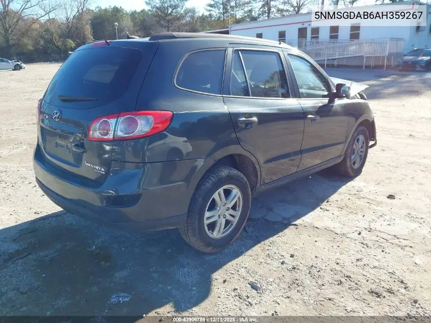 5NMSGDAB6AH359267 2010 Hyundai Santa Fe Gls