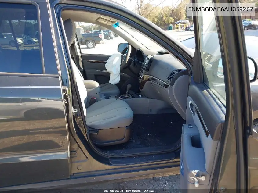 5NMSGDAB6AH359267 2010 Hyundai Santa Fe Gls