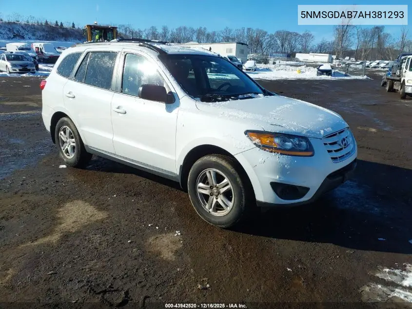 5NMSGDAB7AH381293 2010 Hyundai Santa Fe Gls