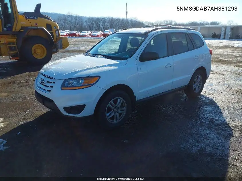 5NMSGDAB7AH381293 2010 Hyundai Santa Fe Gls