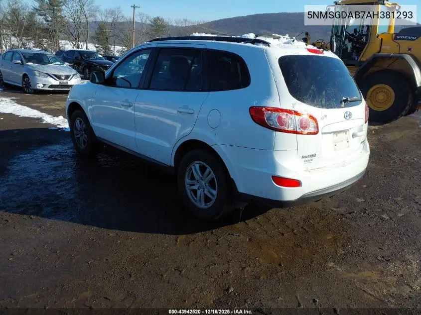 5NMSGDAB7AH381293 2010 Hyundai Santa Fe Gls