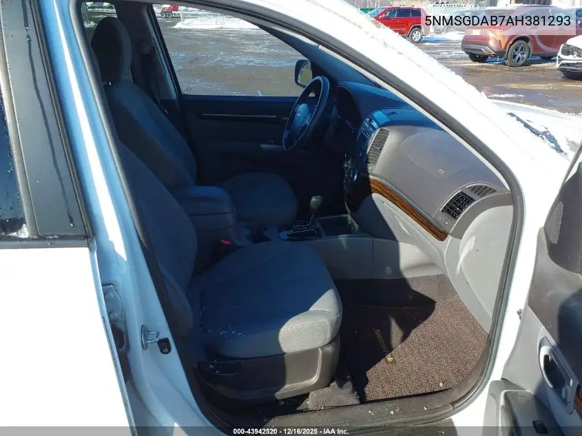 5NMSGDAB7AH381293 2010 Hyundai Santa Fe Gls
