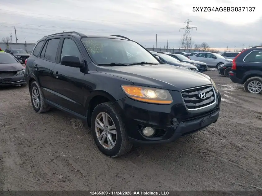5XYZG4AG8BG037137 2011 Hyundai Santa Fe Gls