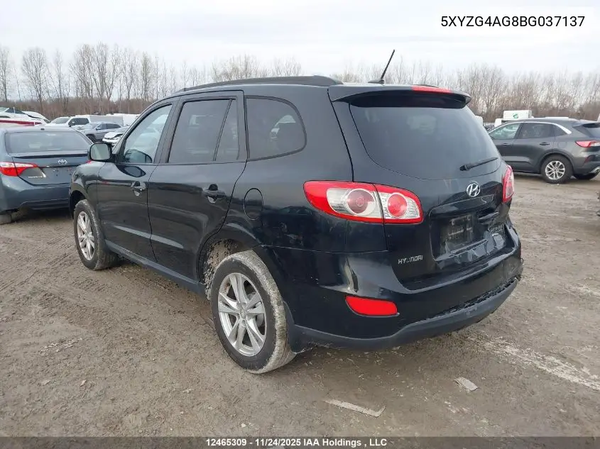 5XYZG4AG8BG037137 2011 Hyundai Santa Fe Gls