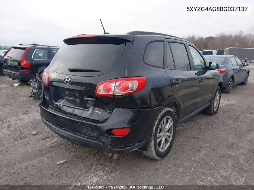 5XYZG4AG8BG037137 2011 Hyundai Santa Fe Gls