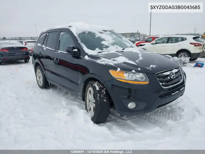 5XYZGDAG3BG043685 2011 Hyundai Santa Fe Gl 3.5 Sport