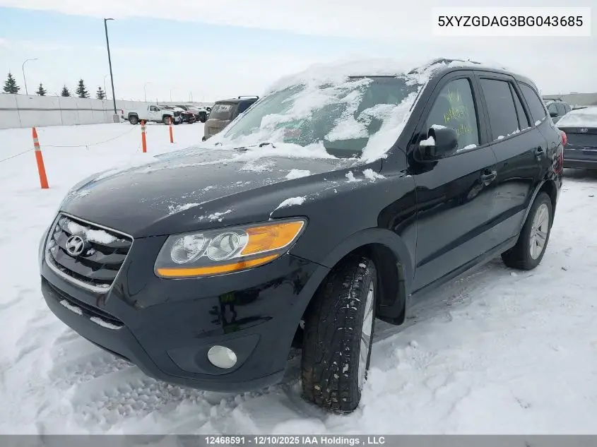 5XYZGDAG3BG043685 2011 Hyundai Santa Fe Gl 3.5 Sport