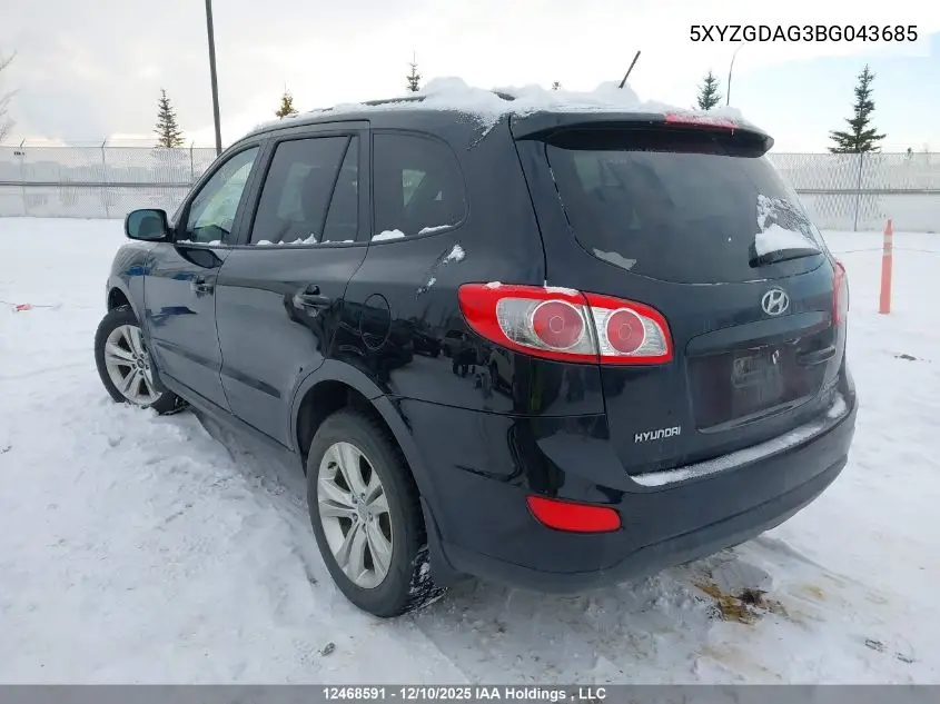 5XYZGDAG3BG043685 2011 Hyundai Santa Fe Gl 3.5 Sport