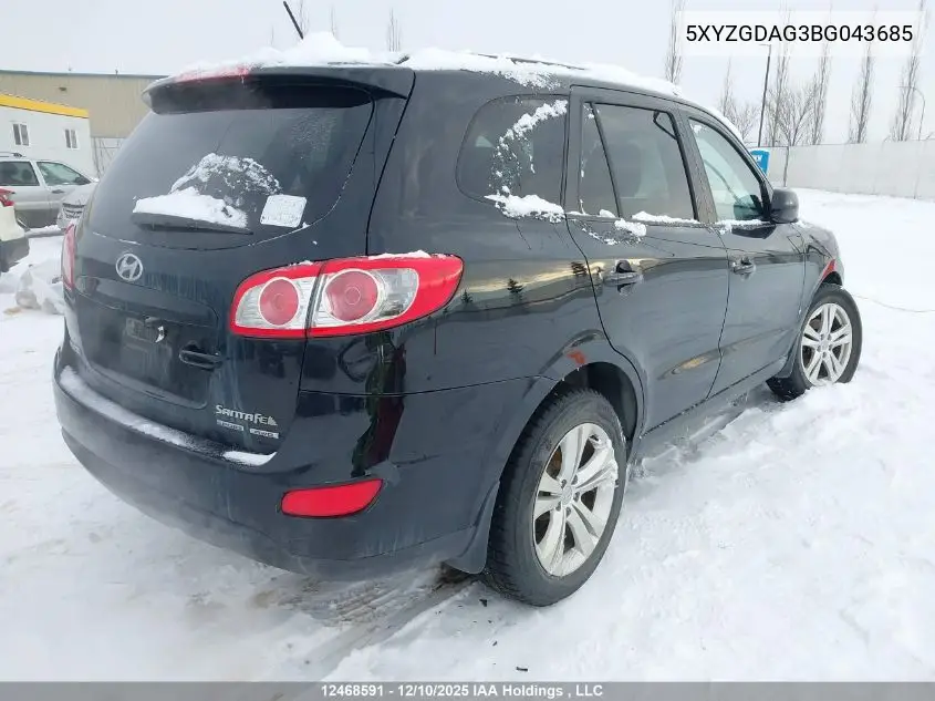 5XYZGDAG3BG043685 2011 Hyundai Santa Fe Gl 3.5 Sport