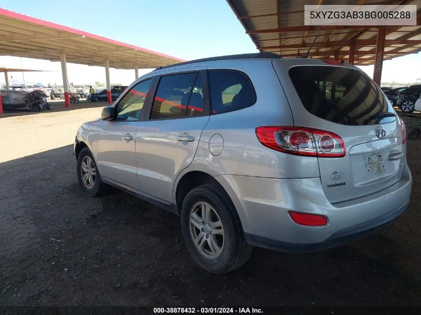 5XYZG3AB3BG005288 2011 Hyundai Santa Fe Gls