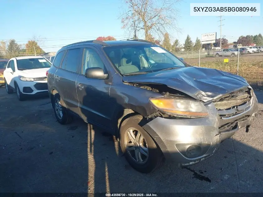 5XYZG3AB5BG080946 2011 Hyundai Santa Fe Gls