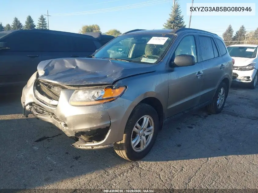 5XYZG3AB5BG080946 2011 Hyundai Santa Fe Gls