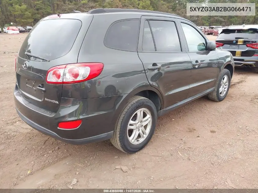 5XYZG3AB2BG066471 2011 Hyundai Santa Fe Gls