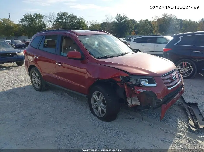 5XYZK4AG1BG024499 2011 Hyundai Santa Fe Limited V6