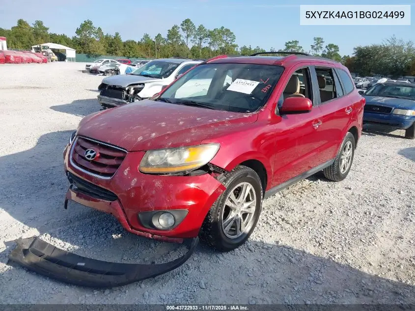 5XYZK4AG1BG024499 2011 Hyundai Santa Fe Limited V6