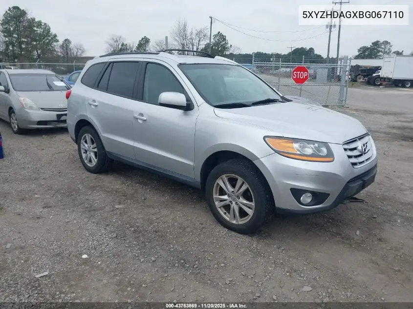 5XYZHDAGXBG067110 2011 Hyundai Santa Fe Se