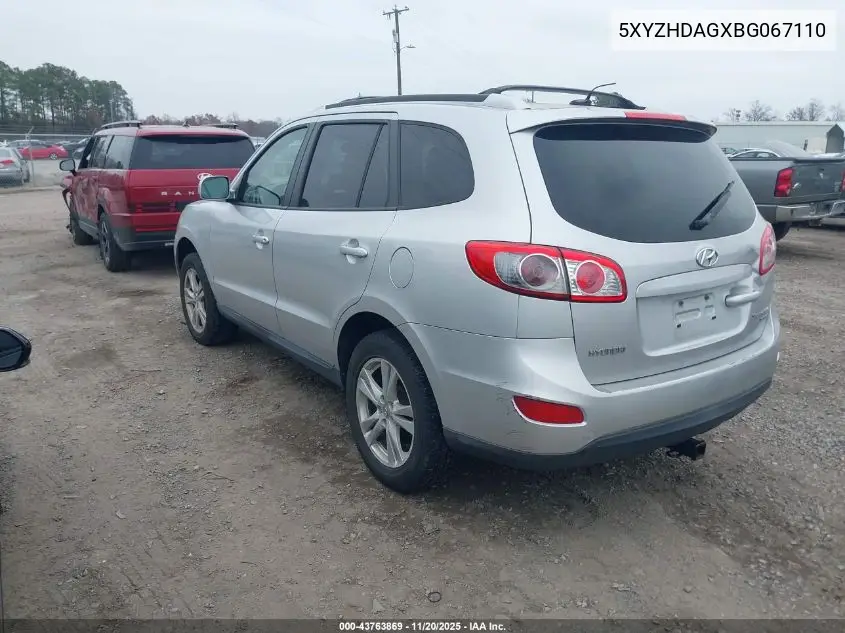 5XYZHDAGXBG067110 2011 Hyundai Santa Fe Se