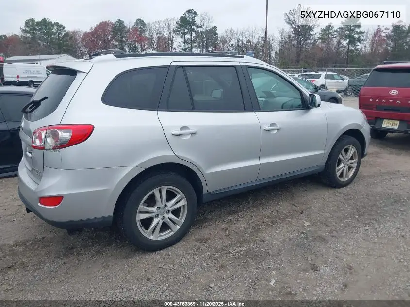 5XYZHDAGXBG067110 2011 Hyundai Santa Fe Se