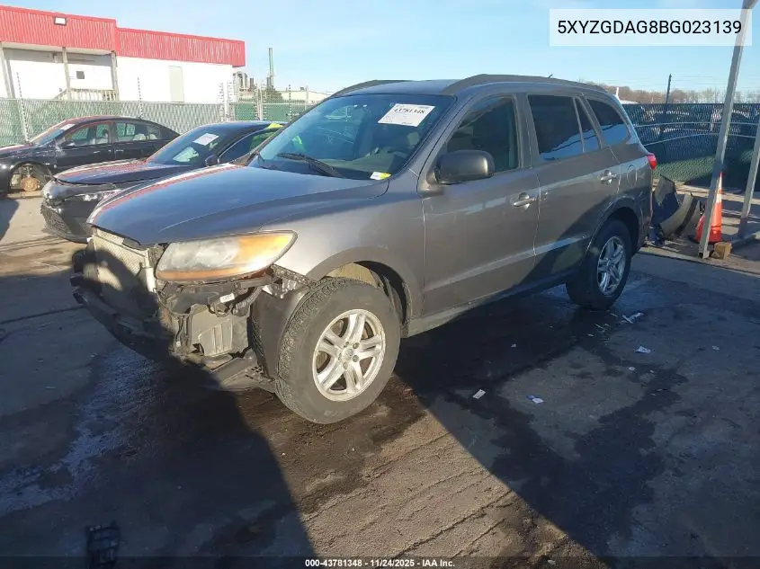 5XYZGDAG8BG023139 2011 Hyundai Santa Fe Gls V6