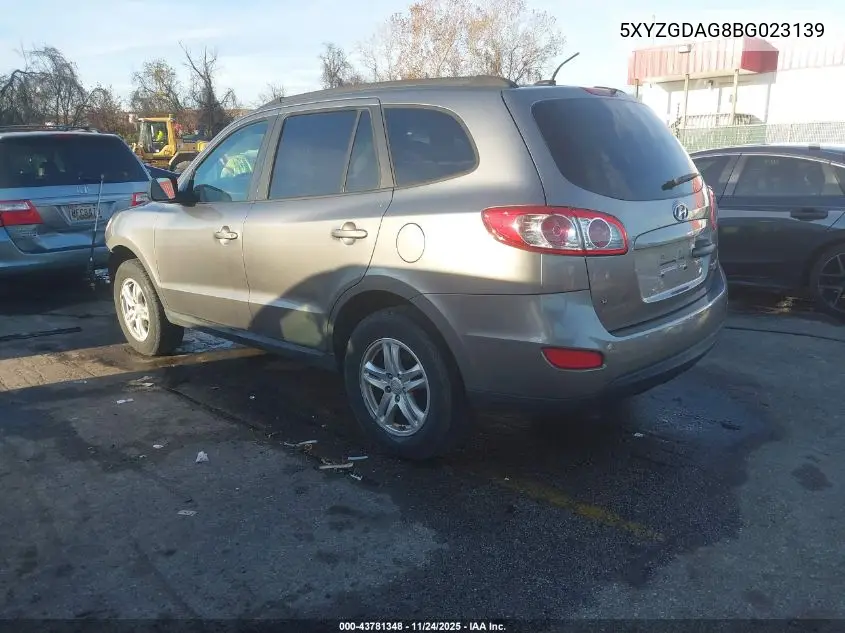 5XYZGDAG8BG023139 2011 Hyundai Santa Fe Gls V6