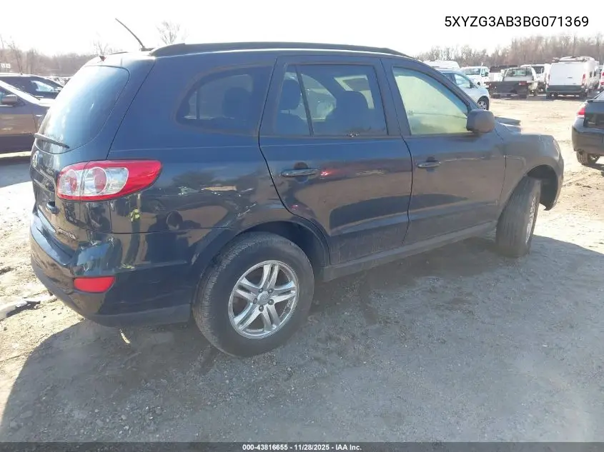 5XYZG3AB3BG071369 2011 Hyundai Santa Fe Gls