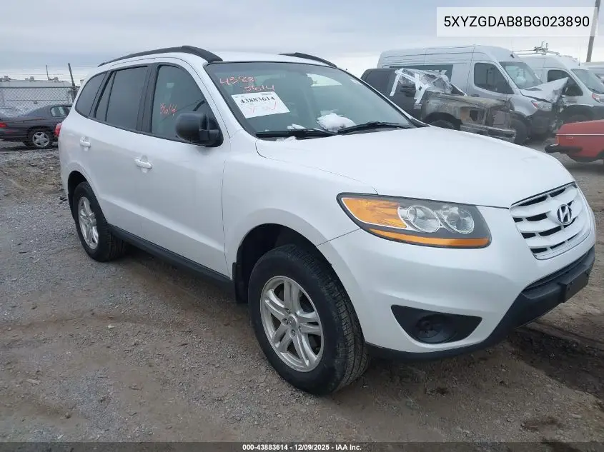5XYZGDAB8BG023890 2011 Hyundai Santa Fe Gls