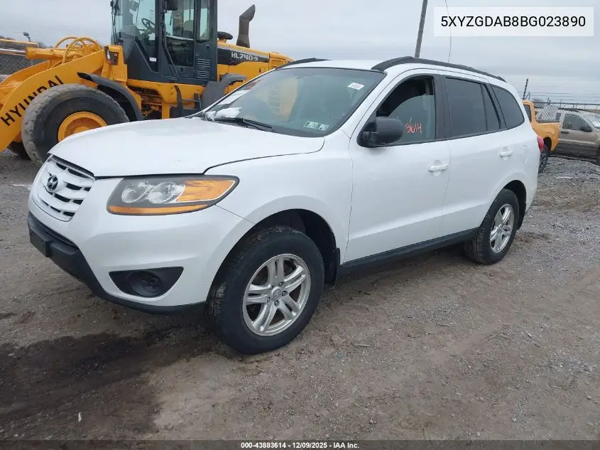 5XYZGDAB8BG023890 2011 Hyundai Santa Fe Gls