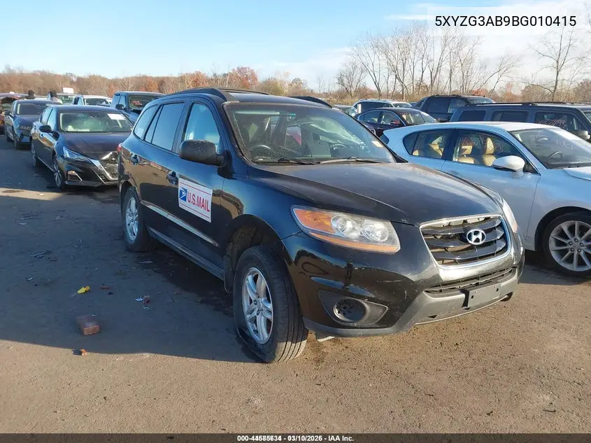 5XYZG3AB9BG010415 2011 Hyundai Santa Fe Gls